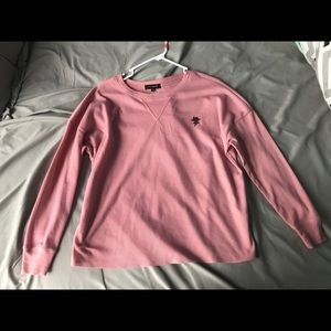 Pacsun pink embroidered with rose top